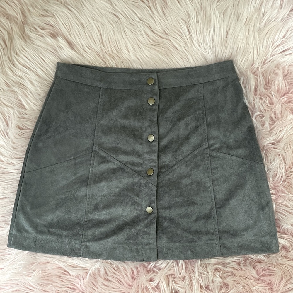 She & Sky suede mini skirt